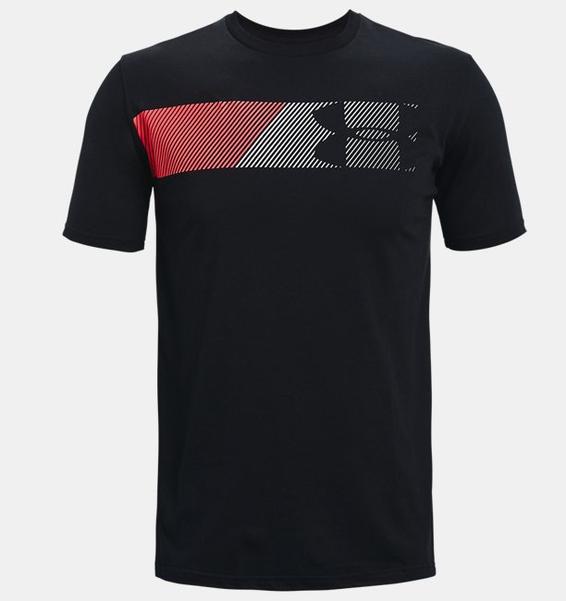 Siyah Erkek UA Fast Left Chest Kısa Kollu