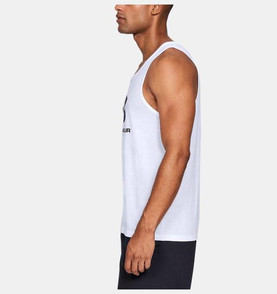 Beyaz Erkek UA Sportstyle Logo Atlet