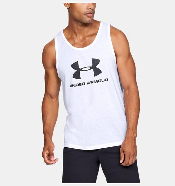 Beyaz Erkek UA Sportstyle Logo Atlet