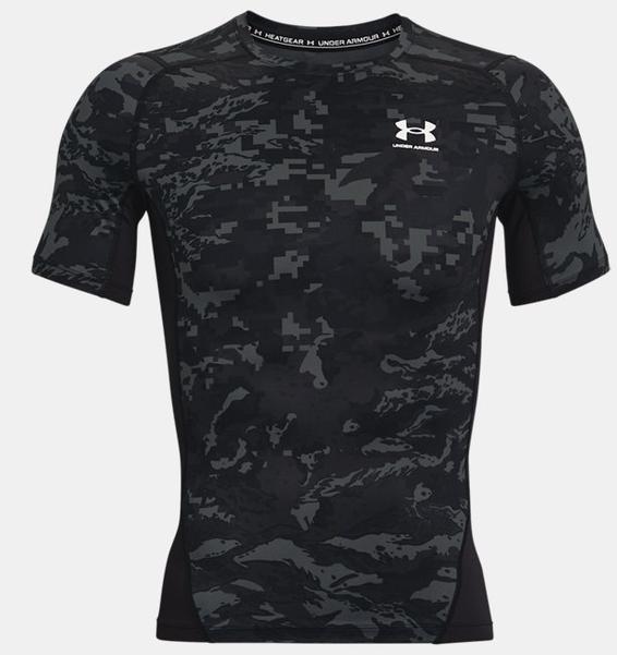 Siyah Erkek HeatGear® Armour Camo Kısa Kollu
