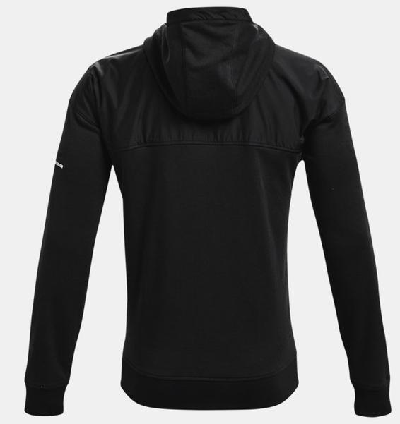Siyah Erkek UA Rival Terry AMP Tam Boy Fermuarlı Kapüşonlu Üst