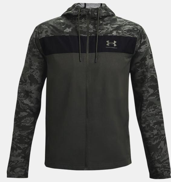 Yeşil Erkek UA Sportstyle Camo Windbreaker Mont