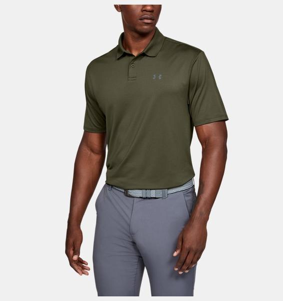 Yeşil Erkek UA Performance Polo Textured