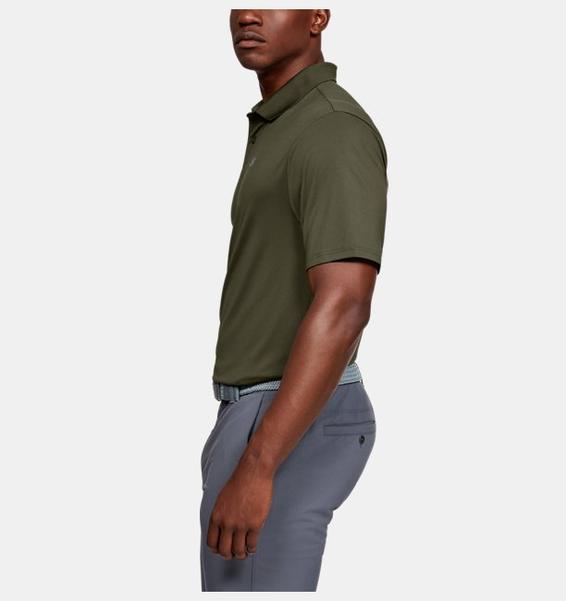 Yeşil Erkek UA Performance Polo Textured