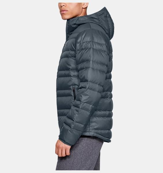 Gri Erkek UA Armour Down Kapüşonlu Mont