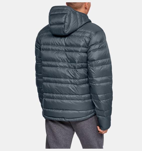 Gri Erkek UA Armour Down Kapüşonlu Mont