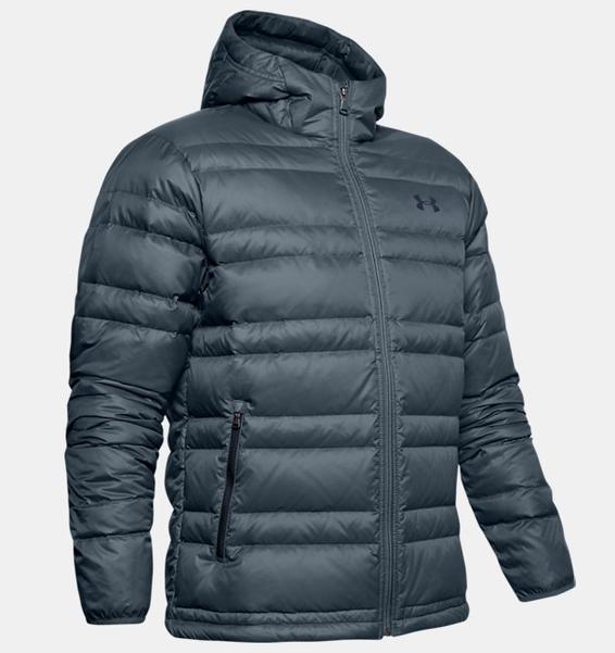 Gri Erkek UA Armour Down Kapüşonlu Mont