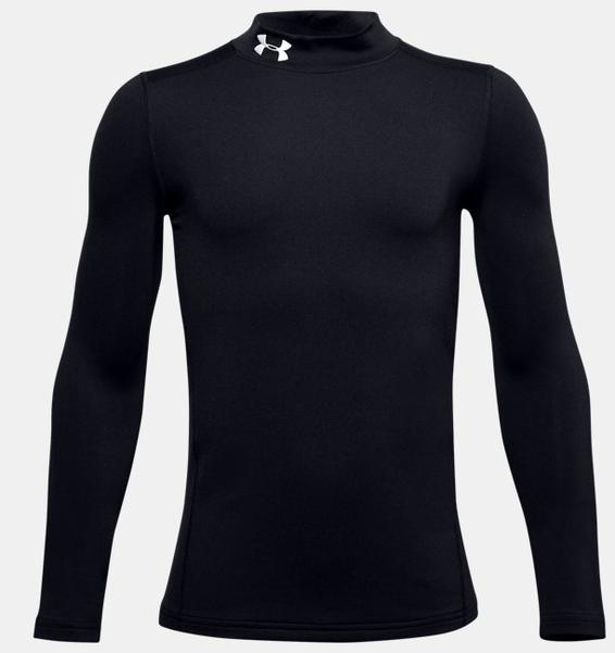 Siyah Erkek Çocuk ColdGear® Armour Yarım Balıkçı