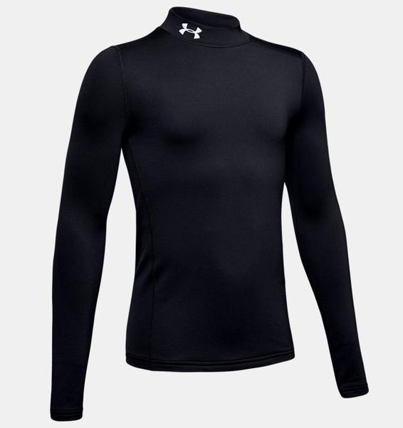 Siyah Erkek Çocuk ColdGear® Armour Yarım Balıkçı