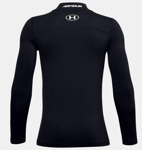 Siyah Erkek Çocuk ColdGear® Armour Yarım Balıkçı