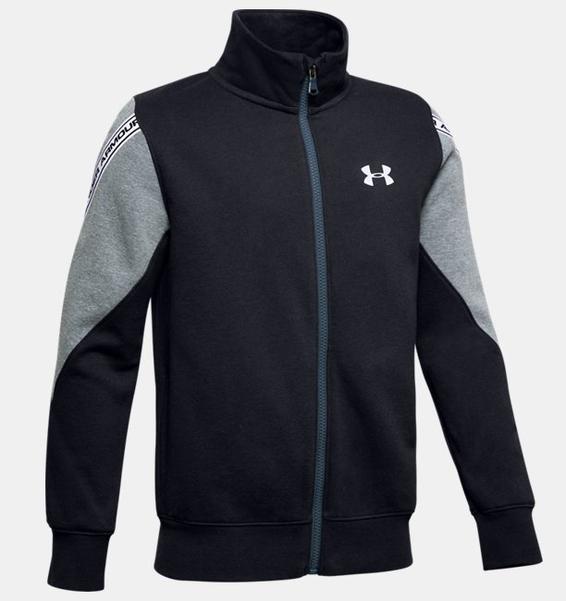 Siyah Erkek Çocuk UA Sportstyle Polar Tam Boy Fermuarlı