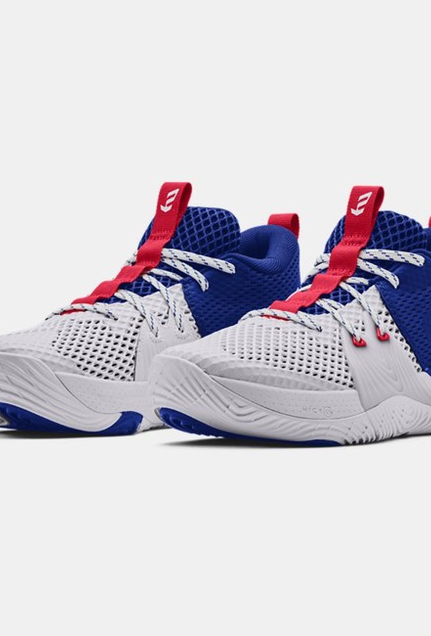 Unisex UA Embiid One Basketbol Ayakkabısı Beyaz 194514239237