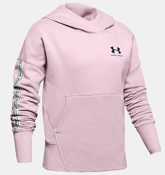 Pembe Kız Çocuk UA Sportstyle Polar Kapüşonlu Üst