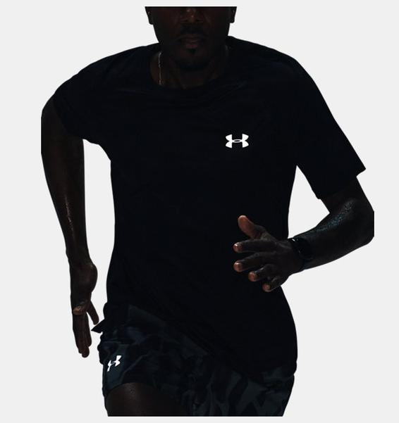 Siyah Erkek UA Qualifier Iso-Chill Printed Run Kısa Kollu