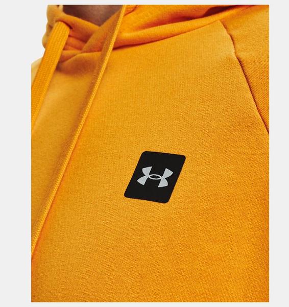 Turuncu Erkek UA Rival Fleece Kapüşonlu Üst
