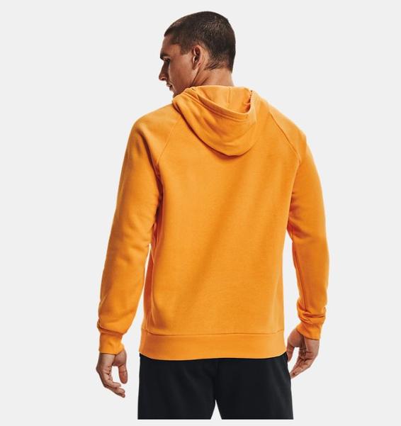 Turuncu Erkek UA Rival Fleece Kapüşonlu Üst
