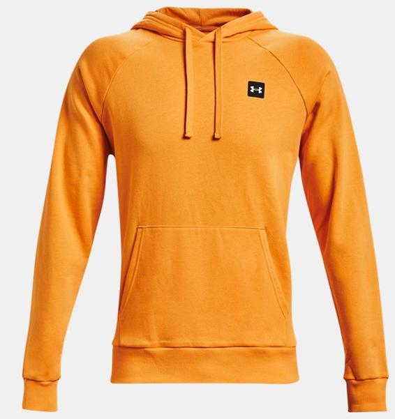 Turuncu Erkek UA Rival Fleece Kapüşonlu Üst