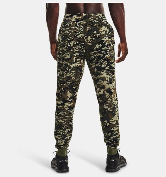 Yeşil Erkek UA Rival Fleece Camo Script Eşofman altı