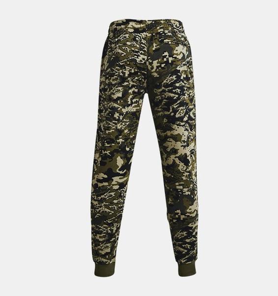 Yeşil Erkek UA Rival Fleece Camo Script Eşofman altı