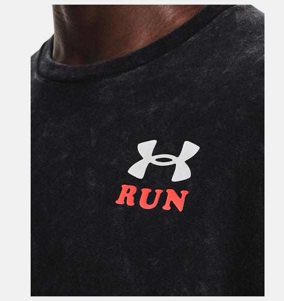 Siyah Erkek UA Keep Run Weird KOR Kısa Kollu