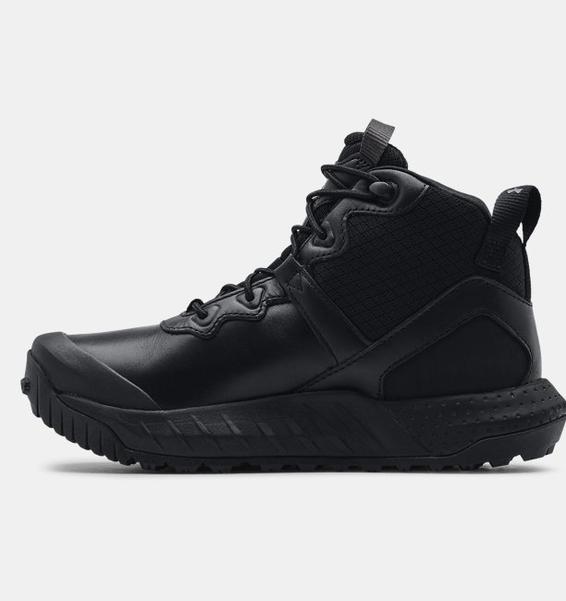 Siyah Kadın UA Micro G® Valsetz Mid Leather Waterproof Tactical Bot