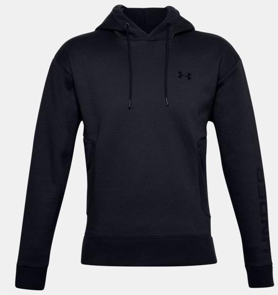 Siyah Erkek UA RECOVER™ Fleece Kapüşonlu Üst