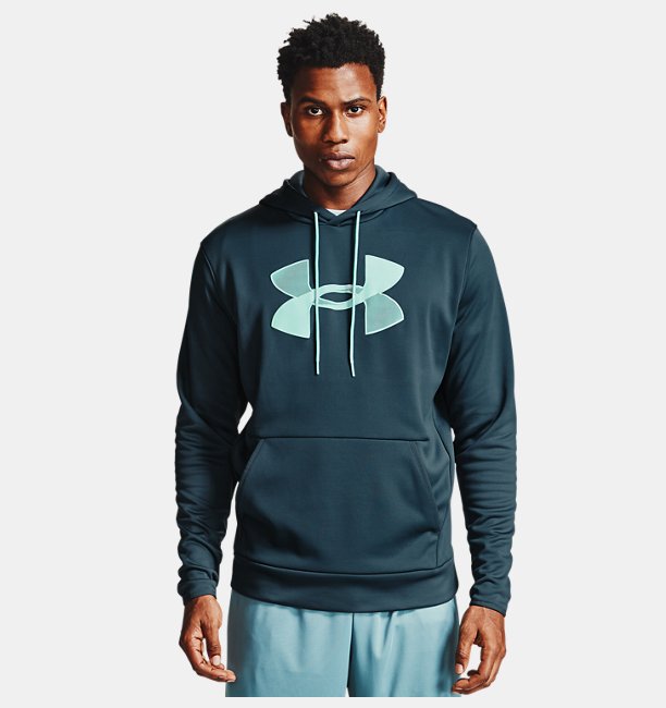 Erkek Armour Fleece® Big Logo Kapüşonlu Üst Mavi