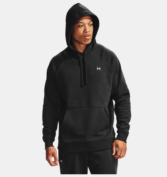 Siyah Erkek UA Rival Fleece Kapüşonlu Üst