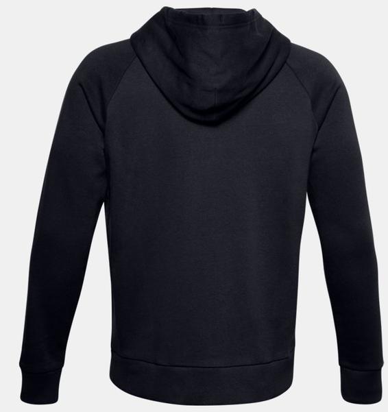 Siyah Erkek UA Rival Fleece Tam Boy Fermuarlı Kapüşonlu Üst