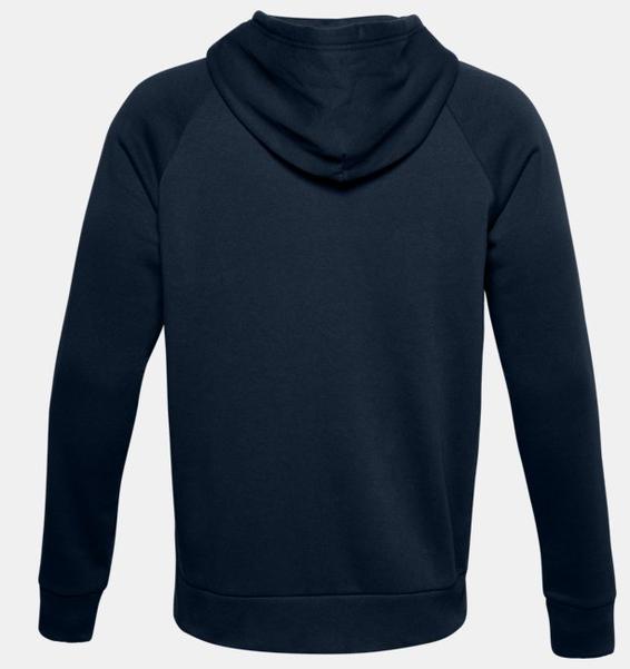Lacivert Erkek UA Rival Fleece Tam Boy Fermuarlı Kapüşonlu Üst