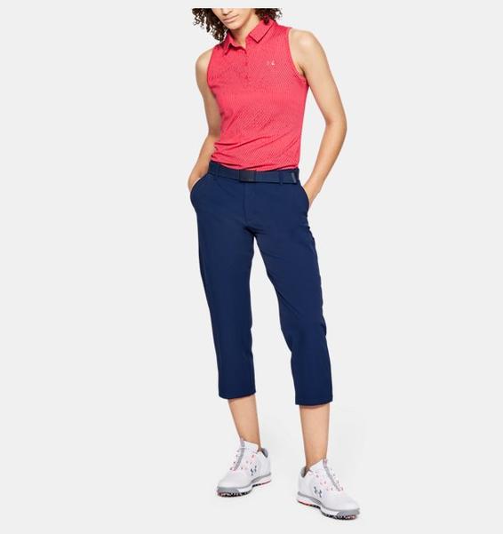 Pembe Kadın UA Zinger Kolsuz Novelty Polo