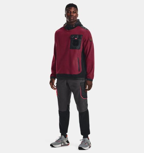 Kırmızı Erkek Project Rock Microfleece Kapüşonlu Üst