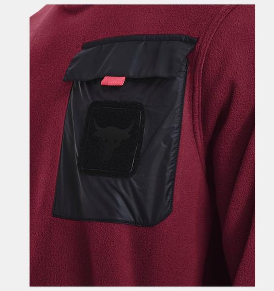 Kırmızı Erkek Project Rock Microfleece Kapüşonlu Üst