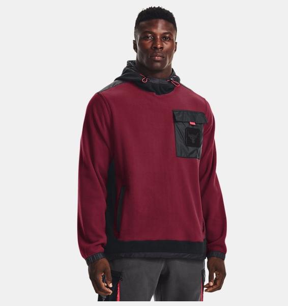 Kırmızı Erkek Project Rock Microfleece Kapüşonlu Üst