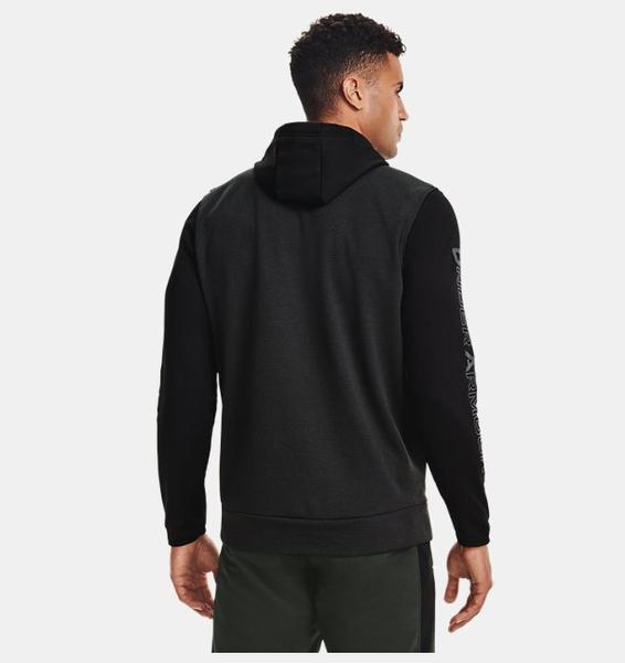 Siyah Erkek Armour Fleece® Textured Kapüşonlu Üst