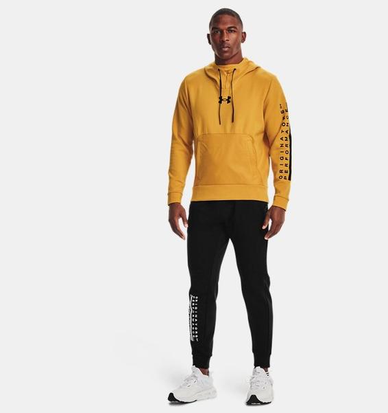 Sarı Erkek UA Summit Knit Kapüşonlu Üst