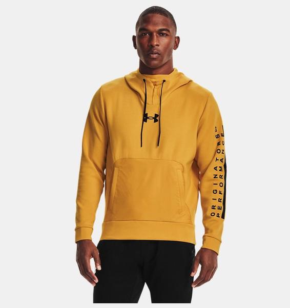 Sarı Erkek UA Summit Knit Kapüşonlu Üst