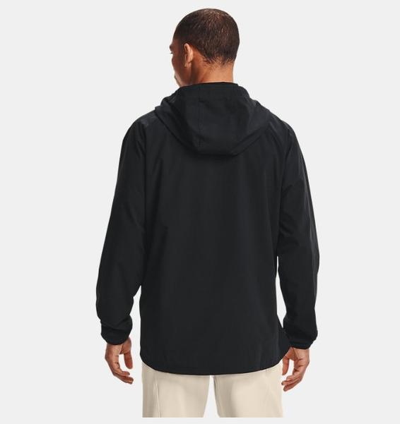 Siyah Erkek UA Woven Windbreaker Mont
