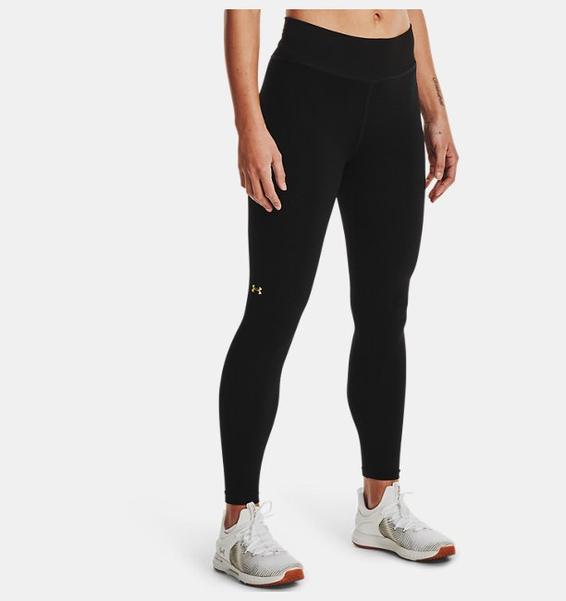 Siyah Kadın UA RUSH™ Seamless Ankle Tayt