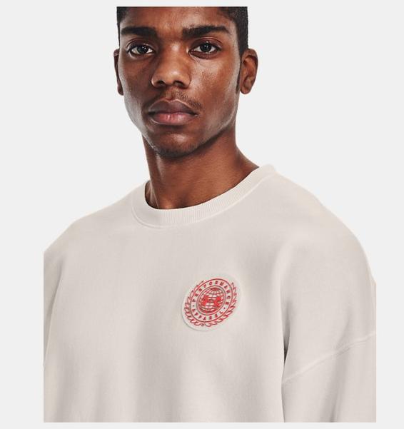 Beyaz Erkek UA Rival Fleece AMP Crew