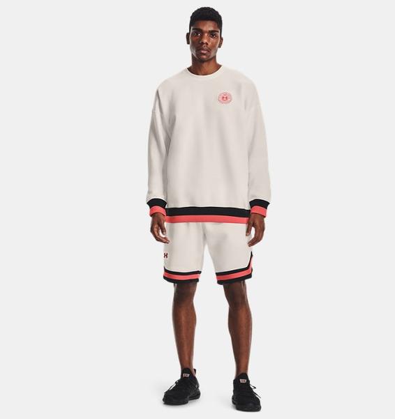 Beyaz Erkek UA Rival Fleece AMP Crew