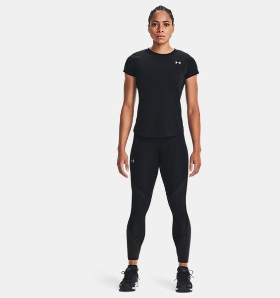 Siyah Kadın UA Fly Fast 2.0 Mesh 7/8 Tayt
