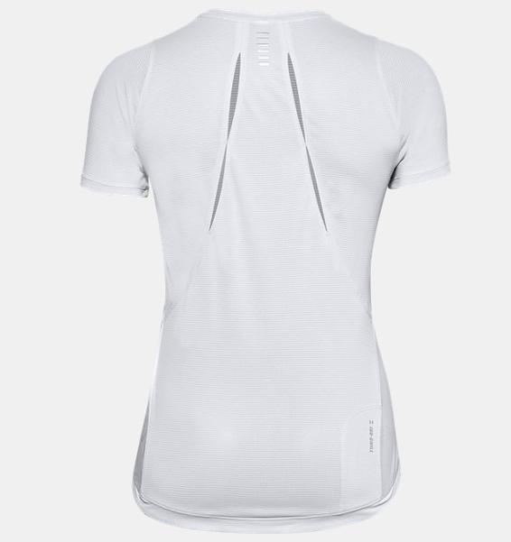 Gri Kadın UA Qualifier Iso-Chill Embossed Kısa Kollu