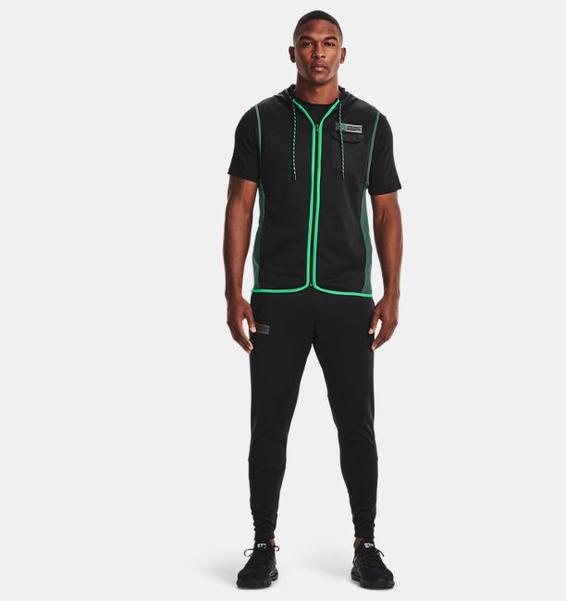Siyah Erkek Armour Fleece® Storm Kapüşonlu Yelek