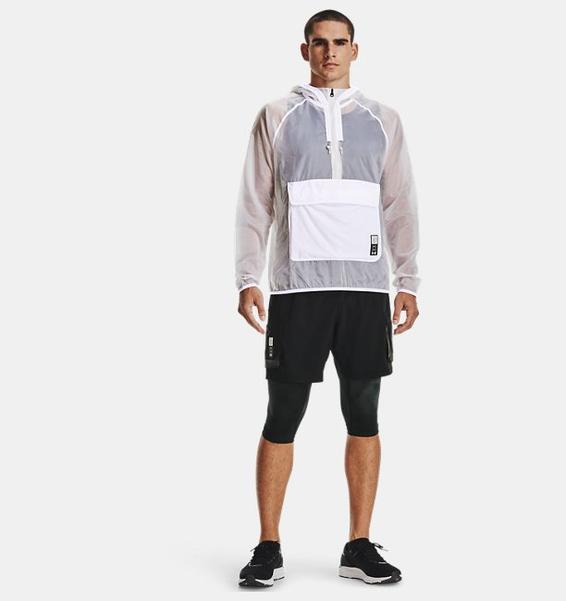 Beyaz Erkek UA Run Anywhere Anorak Mont