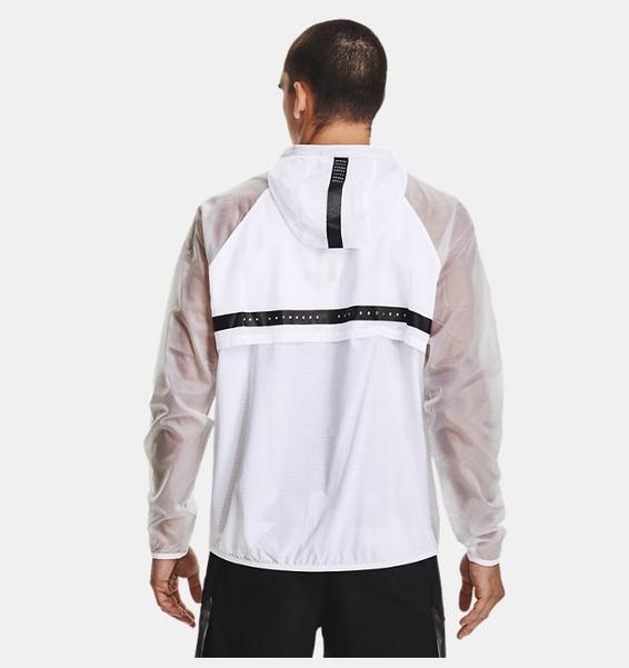 Beyaz Erkek UA Run Anywhere Anorak Mont