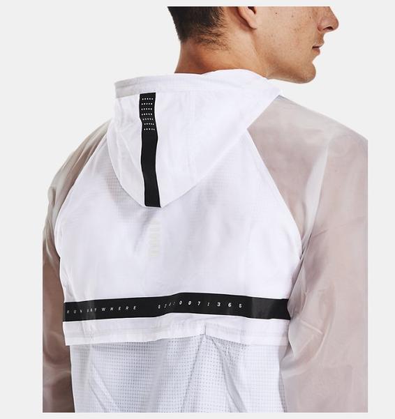 Beyaz Erkek UA Run Anywhere Anorak Mont
