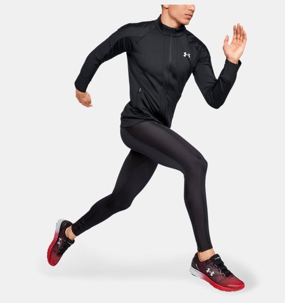Siyah Erkek ColdGear® Run Knit Mont