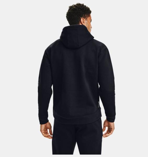 Siyah Erkek UA RECOVER™ Fleece Kapüşonlu Üst