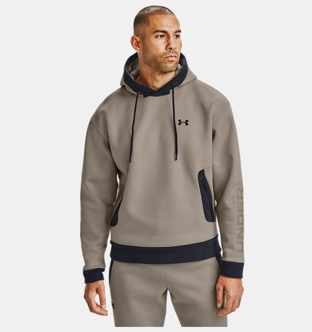 Erkek UA RECOVER™ Fleece Kapüşonlu Üst Kahverengi